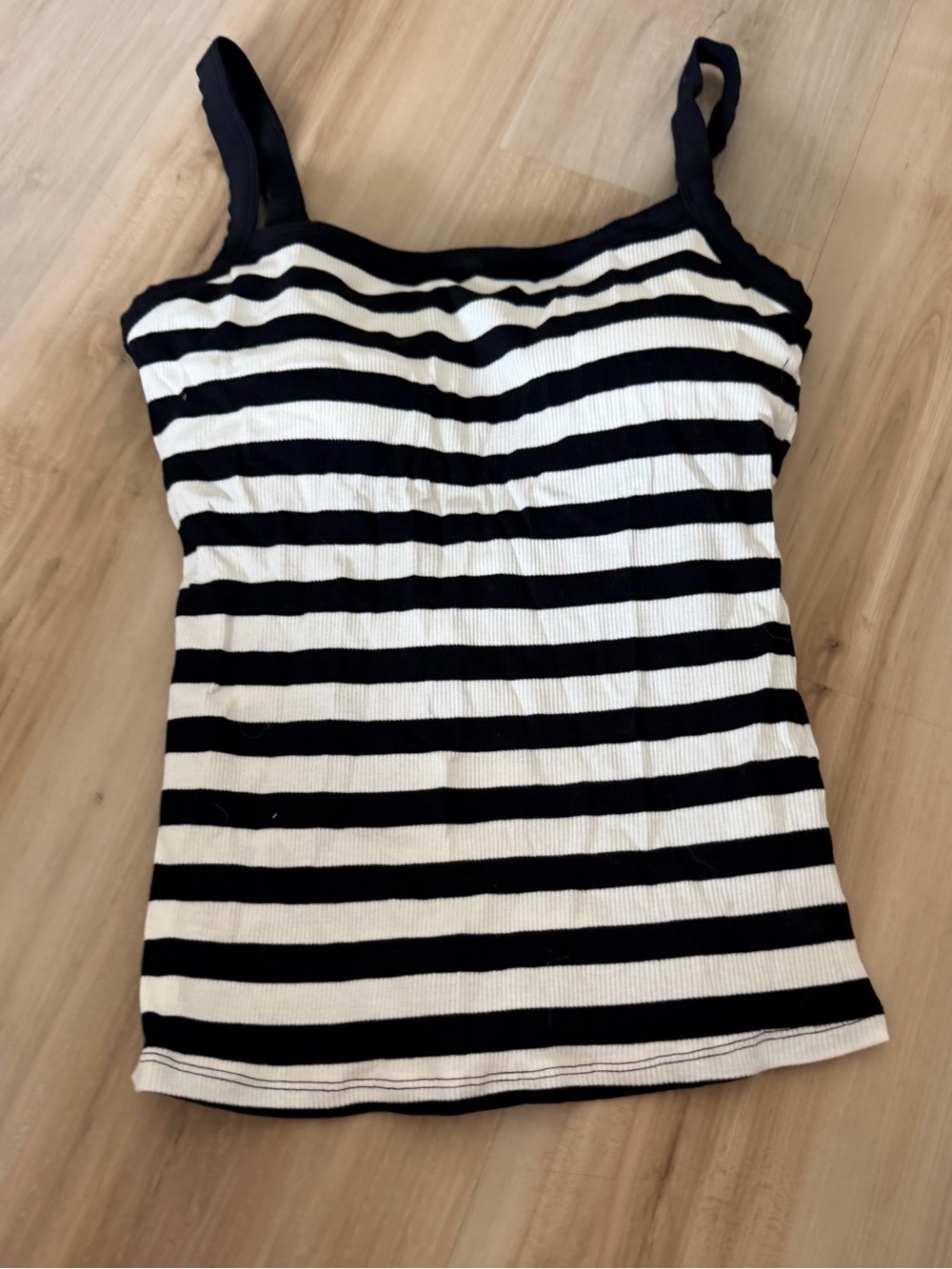 Striped Black and White Tank Top